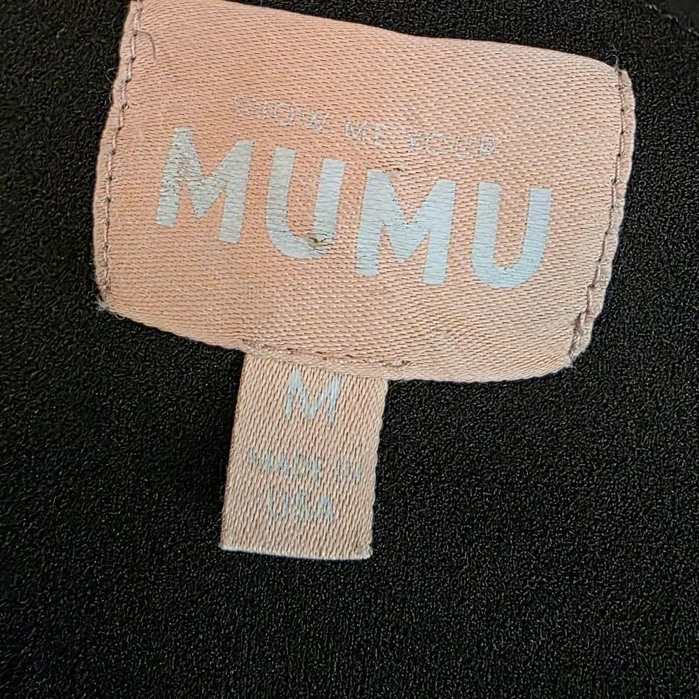 Show Me Your Mumu Black Bodycon Midi Dress Cocktail Sexy Side Slit Size Medium - Picture 5 of 10